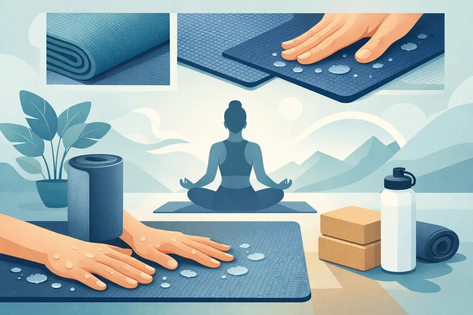 Welche Yogamatte bei schwitzigen Händen?