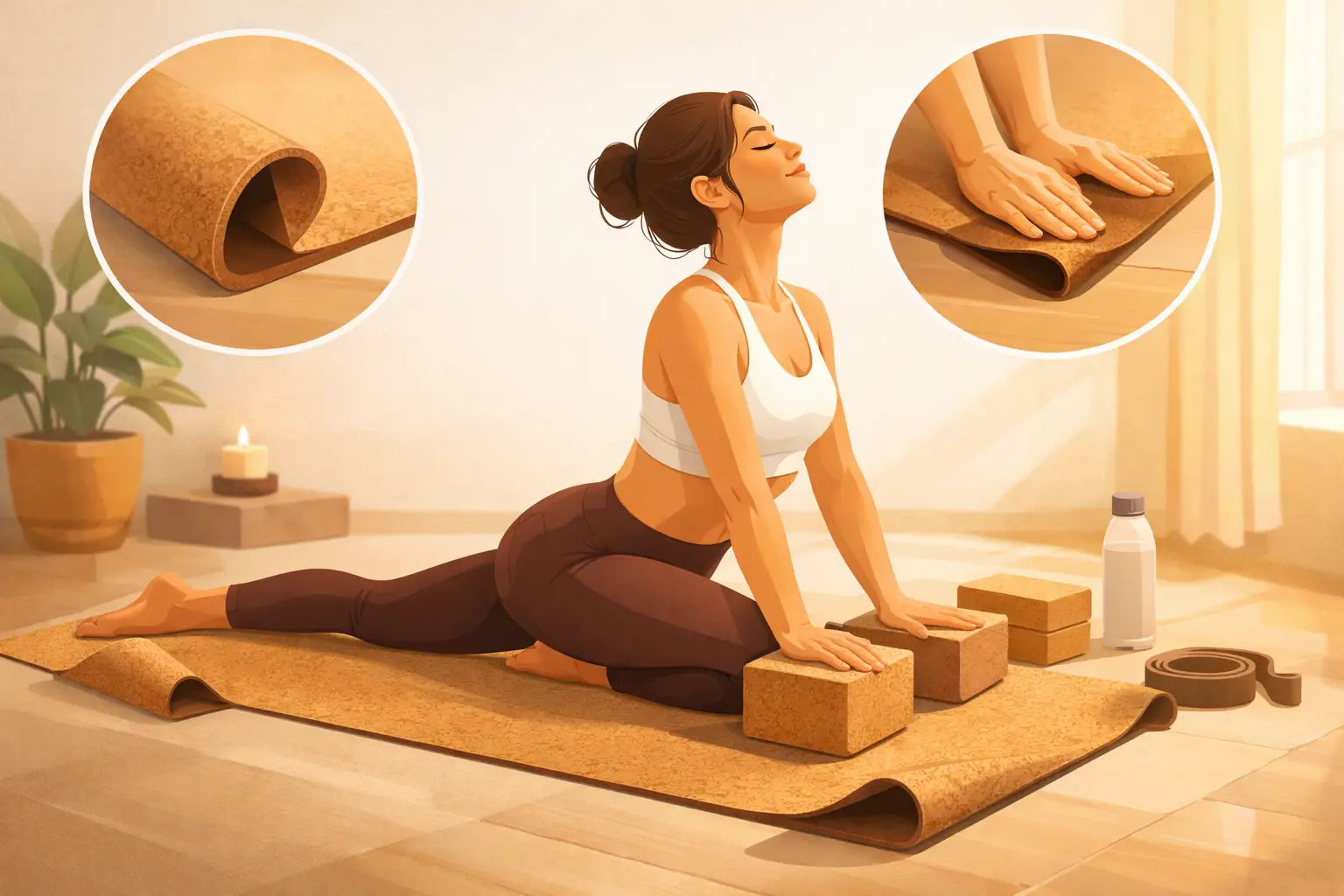 Yogamatte rollt sich an Ecken auf - Unsere Lösung