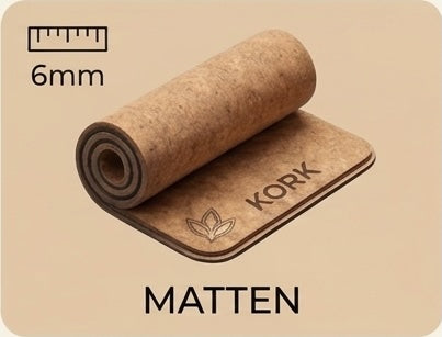Yogamatten 6mm aus Kork