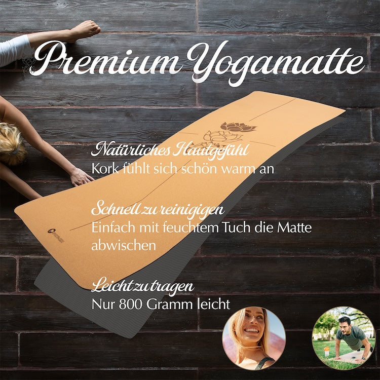 Yogamatte Kork personalisieren - Pure Balance - Deine Wunschgravur - Sports-Hero