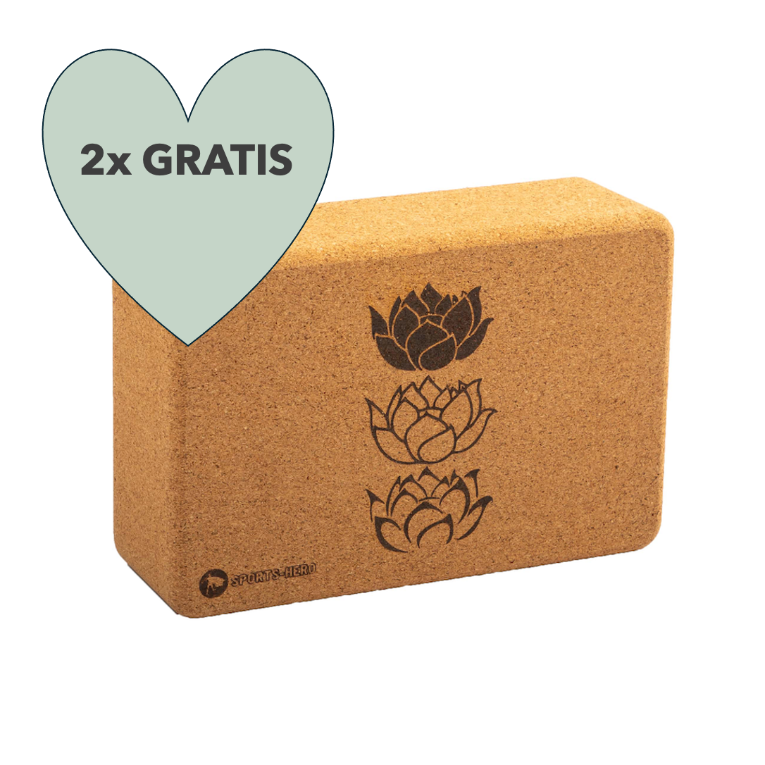 kork yogablock set 2 gratis logo