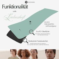 Yogamatte Naturkautschuk Grün  mit Wunschgravur Niyama - Grey Warrior - Sports-Hero