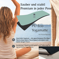 Yogamatte Naturkautschuk Grün  mit Wunschgravur Niyama - Grey Warrior - Sports-Hero