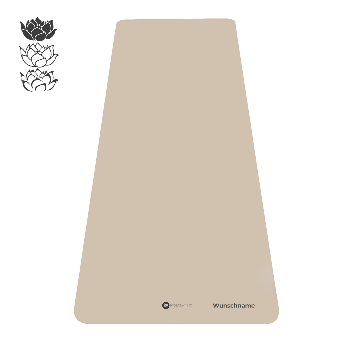 Yogamatte Eco-PU Niyama - Grey Warrior - Deine Wunschgravur