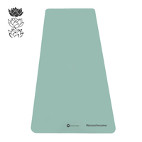 Yogamatte Eco-PU Niyama - Green Lotus - Deine Wunschgravur