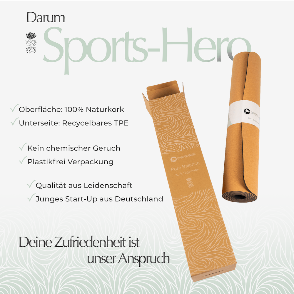 Yogamatte Kork mit Wunschgravur  (12 Stk.) 10 + 2 GRATIS - Sports-Hero