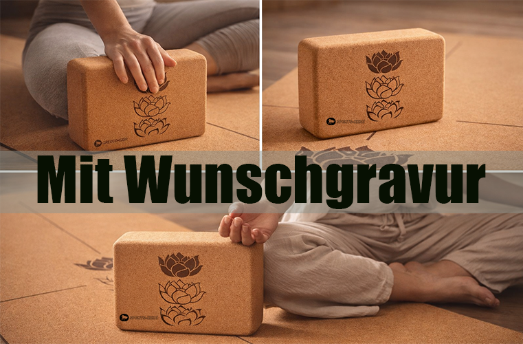Yogablock Kork Pure Balance nachhaltig - Personalisieren mit deiner Wunschgravur - Sports-Hero