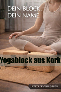 Yogablock Kork Pure Balance nachhaltig - Personalisieren mit deiner Wunschgravur - Sports-Hero