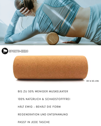 Fasczienrolle aus Kork - Ideale nachhaltige Massage Rolle für Rückentraining