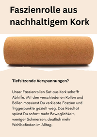 Faszienrolle Massagerolle aus Kork personalisiert mit Wunschgravur