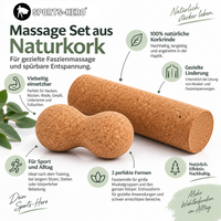 Faszienrolle Set - 1 Massagerolle + 1 Massage-Erdnussball