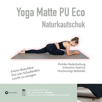 Yogamatte personalisiert Naturkautschuk Eco-PU Niyama - Grau Grey Warrior - Sports-Hero