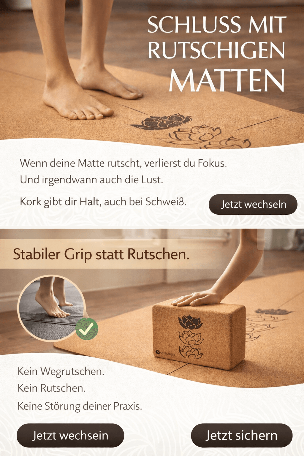 Yogablock Kork 2er Set - Sports-Hero