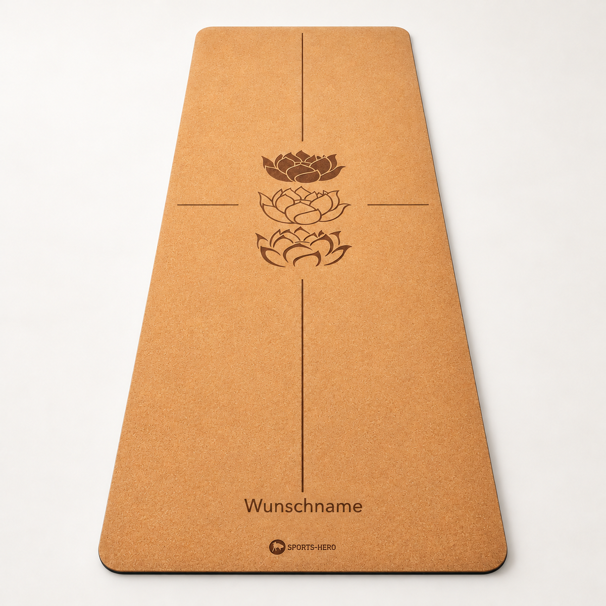 Yogamatte Kork 5 mm rutschfest personalisieren